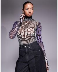 AFRM - Roll Neck Long Sleeve Bodysuit - Lyst