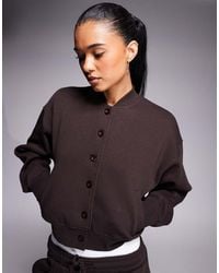 Kaiia - Cotton Rich Button Up Sweatshirt Cardigan Co-ord - Lyst