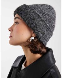 Vero Moda - Grofgebreide Beanie Van Harig Garen - Lyst