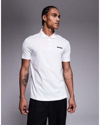 EA7 - Armani Polo Shirt With Contrast Logo Taping - Lyst