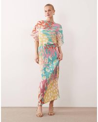 Never Fully Dressed - Tilly Off Shoulder Plisse Midaxi Dress - Lyst