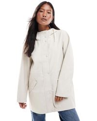 Vero Moda - Coated Rain Jacket With Hood - Lyst