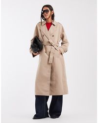 Vero Moda - Trenchcoat Met Lange Pasvorm En Riem - Lyst