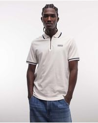 Barbour - Panter Short Sleeve Interlock Zip Logo Polo Shirt - Lyst