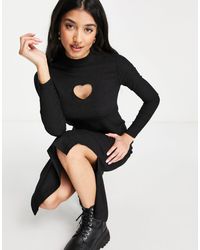 Monki Heart Swirl Print Cut Out Midi 