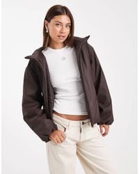 ASOS - Rubberised Hooded Rainwear Bomber Jacket - Lyst