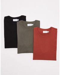 TOPMAN - – 3er-pack regulär geschnittene t-shirts - Lyst