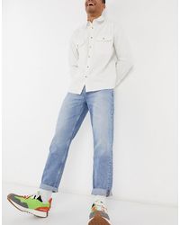 ASOS - Vaqueros Capri De Corte Recto Y Pernera Ancha Con Lavado Vintage Azul Claro De - Lyst