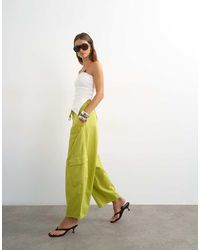TOPSHOP - Tie Waist Cargo Trouser - Lyst