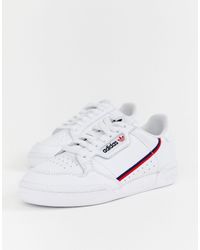 adidas originals white and pink continental 80 trainers