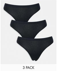 Lindex - Carin 3-pack Cotton Thong - Lyst