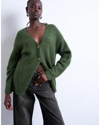 TOPSHOP - Knitted Longline Easy Cardigan - Lyst
