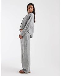 Gap - Co-ord Striped Linen Mix Trouser - Lyst