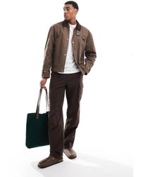River Island - Cord Collar Wax Jacket - Lyst