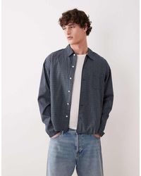 Jack & Jones - Oversized Boxy Shirt With Grey - Lyst