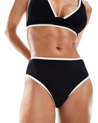 Vero Moda - Textured Bikini Bottoms With Tipping - Lyst