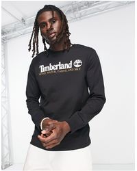 Timberland - Maglietta a maniche lunghe nera - Lyst
