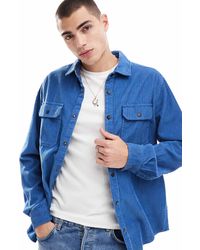 ASOS - Cord Overshirt With Poppers - Lyst