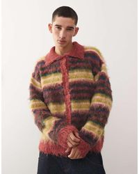 Reclaimed Vintage - Knit Colla Cardigan - Lyst