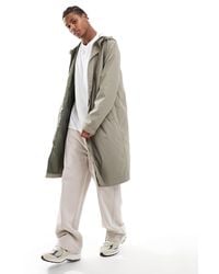 ASOS - Longline Rubberised Windbreaker Jacket - Lyst