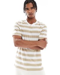 JJ Rebel - T-shirt coupe classique à rayures - crème et - Lyst