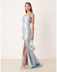 True Decadence - Bias Cut Tie Back Maxi Dress - Lyst
