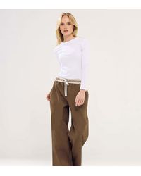 PixieGirl - Petite Contrast Wide Leg Trousers - Lyst