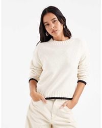Vero Moda - Round Neck Jumper With Contrast Trim - Lyst
