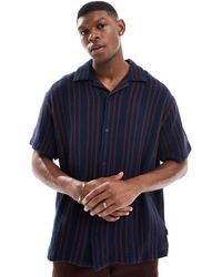 Wrangler - Chemise décontractée à manches courtes en coton tissé à rayures - Lyst