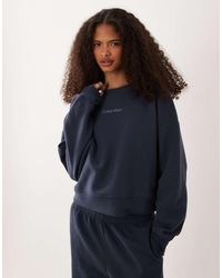 Calvin Klein - French Terry Brushed Sweatshirt Co-Ord - Lyst