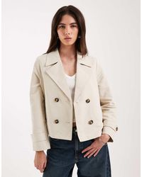 Vero Moda - Lightweight Cropped Trench Coat - Lyst