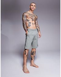 EA7 - Armani Cuffed Sweat Shorts With Logo Tape Detail - Lyst