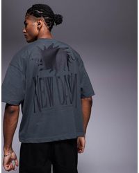 ASOS - Boxy Oversized T-shirt With Celestial Graphic - Lyst
