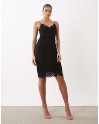 AFRM - Teresa Lace Cami V Neck Midi Dress - Lyst