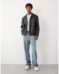 ASOS - Faux Leather Shacket - Lyst