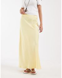 Vero Moda - Satin Bias Midi Skirt - Lyst