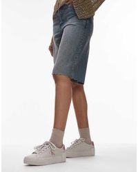 Calvin Klein - Zapatillas De Deporte Blanco Hueso Y Rosa Polvoriento Con Plataforma Plana De - Lyst