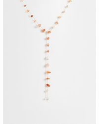 ASOS - Korte Ketting Met Stukjes Van Imitatie-Halfedelstenen - Lyst