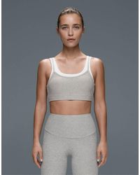 Oysho - Medium-Support Rib Overlay Sports Bra - Lyst