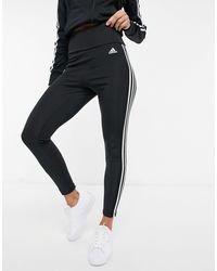 adidas Originals - Adidas Training Designed To Move 3 Stripe High Waisted 7/8 leggings - Lyst