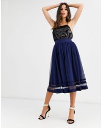 little mistress tulle midi prom skirt