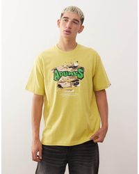 Aape By A Bathing Ape - Camiseta Amarilla De Corte Cuadrado Con Estampado Del Logo En El Pecho Y La Espalda De Aape By A Bathing Ape - Lyst