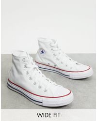 Converse Chuck Taylor All Star - Hoge Sneakers Met Brede Pasvorm in het  Zwart | Lyst NL