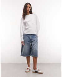 Collusion - Boxy Long Sleeve T-shirt With Pocket - Lyst
