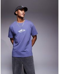 ADPT - T-Shirt Oversize Scuro Con Stampa Sul Retro - Lyst