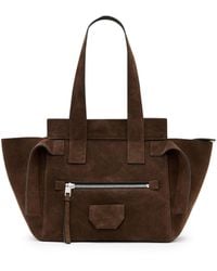 AllSaints - – perez – schultertasche aus wildleder - Lyst