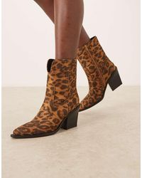 ASOS - Remone Heeled Western Boots - Lyst