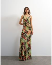 TOPSHOP - Satin Twist Strap Maxi Dress - Lyst