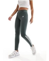 adidas Originals - Adidas training - hyperglam - legging long avec empiècements contrastants ultra brillants sur les côtés - vert - Lyst