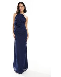 TFNC London - Vestito Lungo Da Damigella Con Scollo Ad Anello Sul Retro E Incrociato Sul Davanti - Lyst